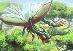  flygon flying nature nintendo no_humans pokemon realistic ruth-tay tree 
