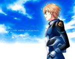  bad_id bad_pixiv_id blonde_hair graham_aker gundam gundam_00 helmet male_focus pilot_suit solo teddy_(artist) 