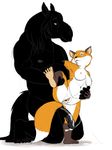  anthro anus black_fur breasts canine chubby cum cum_in_pussy cum_inside duo equine female fox from_behind fur gajo gaping horse male mammal nipples nude penis pussy raised_leg sex spread_legs spreading straight vaginal 