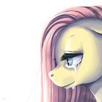  blue_eyes crying equine female fluttershy_(mlp) friendship_is_magic fur hair happy happy_tears horse koshou mammal my_little_pony pink_hair plain_background pony smile solo tears white_background yellow yellow_fur 