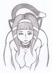  animal_ears big_breasts breasts cat_ears catgirl female nude smile solo tail voluptuous x-cross 