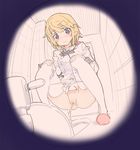  censored charlotte_dunois fisheye infinite_stratos mochi_(circle_rin) mosaic_censoring panties panty_pull pee peeing pussy solo thighhighs toilet toilet_use underwear white_panties 