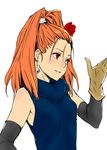  barbara detached_sleeves dragon_quest dragon_quest_vi earrings gloves high_ponytail jewelry napata orange_hair ponytail red_eyes solo 