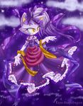  animal_ears blaze_the_cat cat cool_colors dress feline female gem hair kaya-snapdragon long_hair mammal multicolored_clothing purple purple_background purple_body purple_theme ribbons sega solo sonic_(series) stars white_clothing 