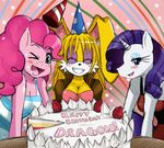  birthday_cake bunnie_rabbot equine female friendship_is_magic hasbro hedgehog horse lagomorph my_little_pony pinkie_pie_(mlp) pony rabbit rarity_(mlp) sega sonic_(series) sonic_the_hedgehog sssonic2 trio unicorn 