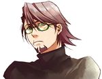  bad_id bad_pixiv_id brown_eyes brown_hair facial_hair glasses kaburagi_t_kotetsu male_focus mori-003 pout prototype stubble tiger_&amp;_bunny turtleneck 