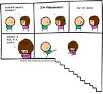  comic cyanide_and_happiness english_text female humor kick male pregnant smile 