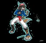  catmonkshiro claws clothing coin ears mammal nose pants paws pirate shoes socks sword tail teeth transformation weapon were werewolf wolf 