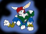  catmonkshiro clothing ears lagomorph mammal pants paws rabbit shirt socks tail transformation 