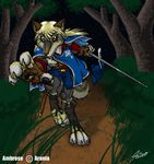  canine catmonkshiro claws ears gloves mammal nose oaws shoes socks sword tail transformation weapon were werewolf wolf 