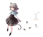  animal_ears cameo capelet disney dowsing_rod grey_hair jewelry mickey_mouse mouse mouse_ears mouse_tail nazrin pendant red_eyes shin_(new) short_hair solo tail touhou 