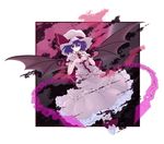  bad_id bad_pixiv_id bat_wings chain hat highres purple_hair red_eyes remilia_scarlet solo touhou tsuttsu wings 