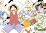  6+boys animated animated_gif lowres multiple_boys multiple_girls oda_eiichirou one_piece spoilers 