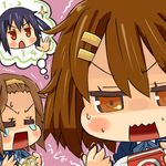  =_= angry brown_eyes brown_hair chibi handheld_game_console hirasawa_yui image_sample k-on! md5_mismatch multiple_girls nakano_azusa pixiv_sample playstation_portable plover school_uniform short_hair tainaka_ritsu trembling wavy_mouth 