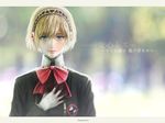  aegis_(persona) android bad_id bad_pixiv_id blonde_hair blue_eyes bow hwansang lips persona persona_3 realistic ribbon school_uniform short_hair smile tears 