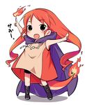  charmander chibi fangs fire gen_1_pokemon kareha_aki long_hair personification pokemon pyrokinesis red_eyes red_hair solo tail 