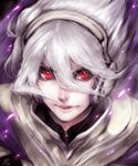  albino cape highres male_focus red_eyes silver_hair soldier_blue solo toward_the_terra white_hair yamyanm.k 