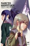  2boys artist_request black_eyes cover dvd_cover guren_(naruto) highres japanese_clothes multiple_boys naruto naruto_(series) naruto_shippuuden official_art orochimaru purple_hair spiked_hair yuukimaru 