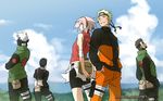  4boys @_(shuriken_fighter) haruno_sakura hatake_kakashi multiple_boys naruto naruto_(series) naruto_shippuuden sai_(naruto) uzumaki_naruto yamato_(naruto) 