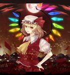  bad_id bad_pixiv_id flandre_scarlet flower moon nayuta_(una) rose solo touhou 