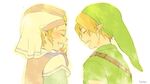  blonde_hair hat link nintendo ocarina_of_time pointy_ears princess_zelda smile the_legend_of_zelda the_legend_of_zelda:_ocarina_of_time young_link young_zelda 