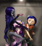  black_eyes coraline coraline_jones crossover dc patchouli_knowledge raven teen_titans touhou 