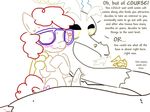 blush cub cutie_mark dialog discord discord_(mlp) draconequus english_text equine eyewear female feral friendship_is_magic glasses horse male mammal my_little_pony nervous penis pony scared sweat text the_weaver twist twist_(mlp) young 