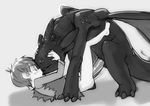  anal anonanim bestiality dragon feral gay greyscale hiccup hiccup_(httyd) how_to_train_your_dragon human human_on_feral interspecies kissing male mammal monochrome night_fury penis scalie sex toothless wings young 