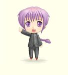  angelous_lazward braid chibi imageboard_colors lowres male_focus nendoroid oekaki original purple_hair solo yagisaka_seto 