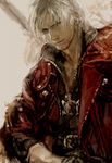  bad_id bad_pixiv_id dante_(devil_may_cry) devil_may_cry jacket leather lowres male_focus manly solo tomatika white_hair 