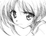  gofu greyscale lyrical_nanoha mahou_shoujo_lyrical_nanoha monochrome sketch solo takamachi_nanoha traditional_media 