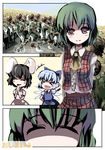  &gt;_&lt; :d ^_^ angry animal_ears aqua_hair ascot bangs black_hair blue_dress blue_hair blush_stickers bow breasts brown_hair bunny_ears cirno closed_eyes comic dress field flower flower_field frozen gatau green_hair hair_bow hands_together ice inaba_tewi kazami_yuuka looking_at_viewer medium_breasts multiple_girls open_mouth pink_dress plaid plaid_skirt plaid_vest red_eyes shaded_face shirt short_hair skirt skirt_set smile straight_hair sunflower touhou translated vest xd you_gonna_get_raped 