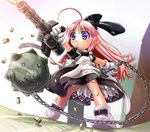  artist_request ball_and_chain child gatling_gun gun hoihoi-san ichigeki_sacchuu!!_hoihoi-san pointy_ears shell_casing solo weapon 