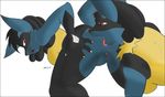  anal anthro anthrofied breasts female lesbian licking lucario nintendo nude oral plain_background pok&#233;mon pok&#233;morph pokemon pussy rimming tongue tongue_out video_games white_background 