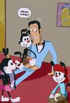  animaniacs dot_warner mr_director wakko_warner yakko_warner 