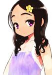  black_hair camisole flat_chest flower hair_flower hair_ornament original pink_eyes sasahara_yuuki solo 