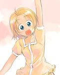  blonde_hair copyright_request dress ikeda_jun_(mizutamari) solo source_request waving yellow_dress 