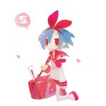  bag blue_hair bunny harada_takehito lowres original pleinair pointy_ears red_eyes ribbon solo stuffed_animal stuffed_toy thighhighs usagi-san 