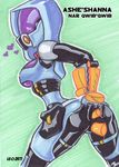  alien breasts butt female lord_santiago mass_effect masturbation pussy quarian solo 