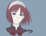  blue_eyes hisui maid red_hair short_hair solo tears tsukihime uto 