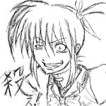  artist_request bow evil_grin evil_smile grin lowres lyrical_nanoha magical_girl mahou_shoujo_lyrical_nanoha mahou_shoujo_lyrical_nanoha_a's mahou_shoujo_lyrical_nanoha_strikers smile solo takamachi_nanoha twintails white_devil 
