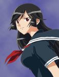  black_hair kaibutsu_oujo kamura_reiri lowres onyx_(artist) red_eyes sailor_fuku school_uniform serafuku vampire 