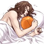  artist_request bed brown_hair gundam gundam_00 haro lockon_stratos lowres male_focus sleeping solo 