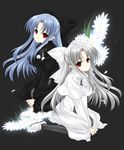  bad_id bad_pixiv_id half_updo juna len melty_blood multiple_girls pointy_ears thighhighs tsukihime white_len 