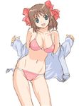  amami_haruka bikini breasts cleavage hirose_(mokiki) idolmaster idolmaster_xenoglossia large_breasts red_bikini solo swimsuit 