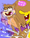  &lt;3 cum female from_behind fucked_silly male mammal minus8 panties rodent sandy_cheeks sex spongebob_squarepants spongebob_squarepants_(character) squirrel standing straight tongue tongue_out underwear 