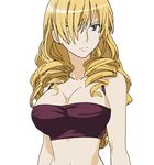  absurdres blonde_hair blue_eyes breasts cleavage drill_hair highres long_hair oriana_thomason oriana_thompson stitched to_aru_majutsu_no_index transparent_background vector_trace 