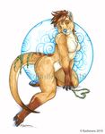  &hearts; &lt;3 4_toes anthro blue_nose brown_hair chest_tuft female fur hair hindpaw kashmere kneeling mammal mustelid naturally_censored nude otter pawpads paws pinup pose seaweed short_hair smile solo tan_fur tuft two_tone_hair watermark webbing whiskers white_fur 