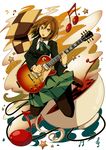  bad_id bad_pixiv_id bass_clef beamed_sixteenth_notes brown_eyes brown_hair cookie eighth_note electric_guitar food guitar half_rest highres hirasawa_yui instrument k-on! kishichi musical_note open_mouth oversized_object pantyhose quarter_note school_uniform short_hair solo treble_clef 