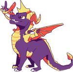  feral horn male purple_dragon scalie solo sparx spyro spyro_the_dragon sunbearstars tail video_games wings 